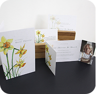 uit de online shop: rouwkaart Narcis A1